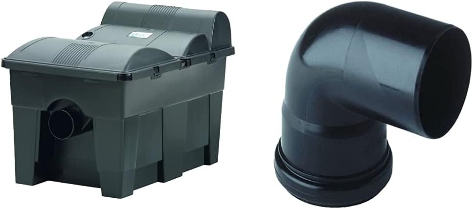 OASE 57377 Filtro a flusso continuo BioSmart UVC 16000 adatto per laghetti fino a 16 m³, sistema di filtraggio, set di filtraggio incl. materiale filtrante e chiarificatore UVC, nero