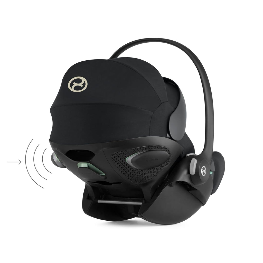 CYBEX Gold Seggiolino auto Cloud G i-Size Comfort, con riduttore per neonato, dalla nascita a circa 24 mesi, per bambini da 40 cm a 87 cm, max. 13 kg, Moon Black