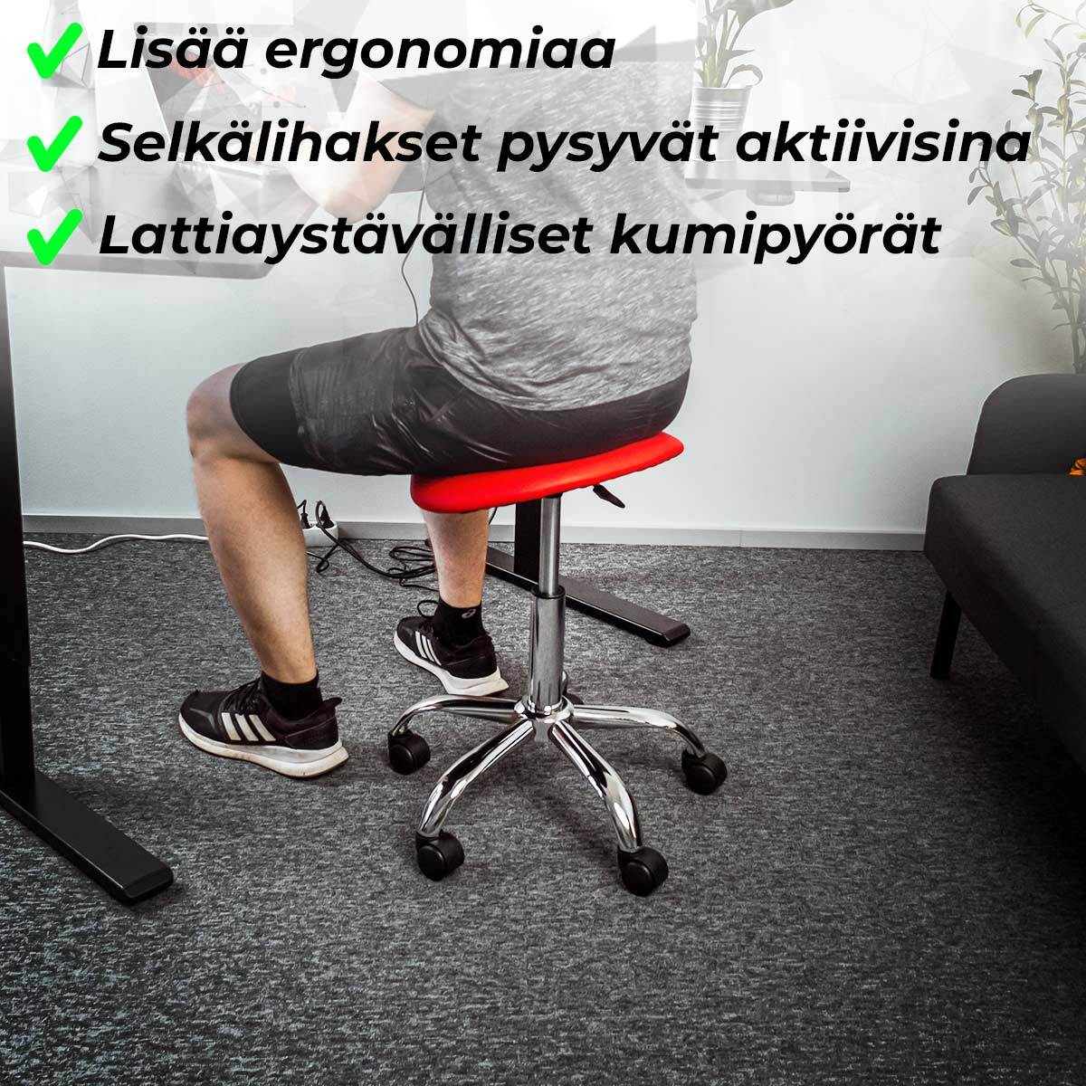 Lykke Sattelstuhl Comfort, rot