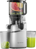 AMZCHEF Estrattore di Succo Automatico Tutto in Uno, Apertura da 135MM e Spremiagrumi da 1,8L per Frutta e Verdura, Estrattore di Succo Lento 250W Vincitore del Test con Triplo Filtro - Nero
