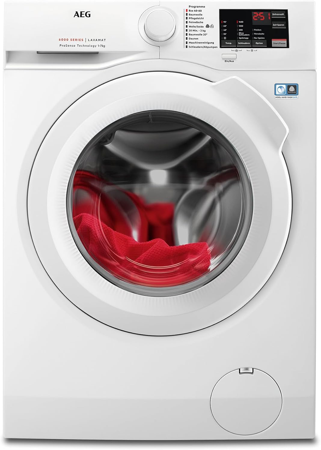 AEG L6AMZ48FL Waschmaschine / Serie 6000 mit ProSense / Mengenautomatik / 8,0 kg / 1400 U/min