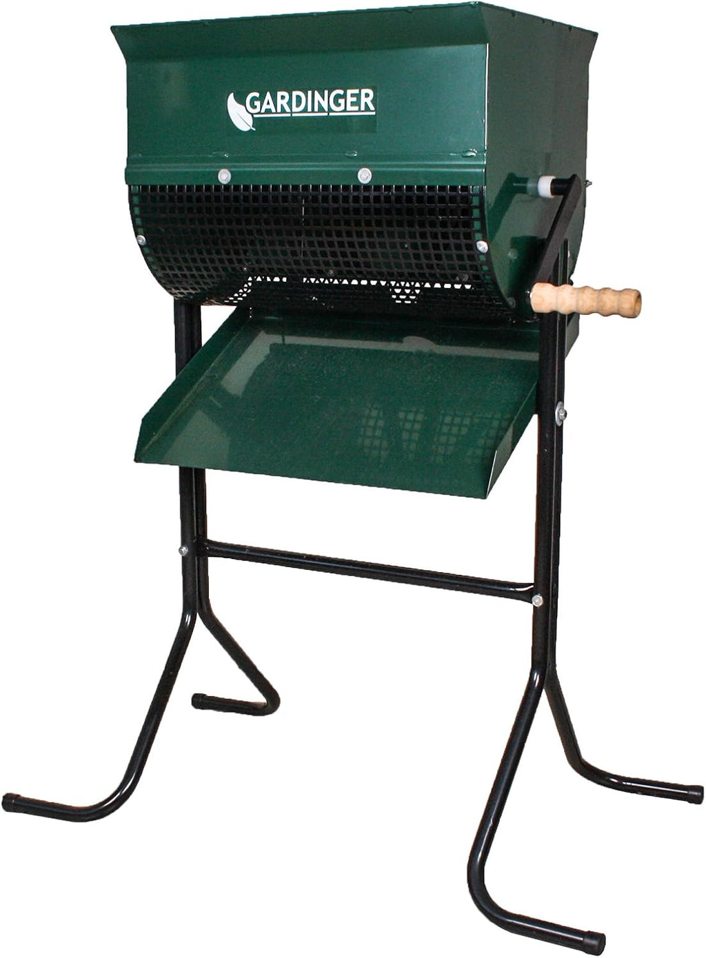 GARDINGER Setaccio fine per compost, in lamiera d'acciaio verniciata con mandrino rotante, setaccio per compost, setaccio a rulli, compostiera fine
