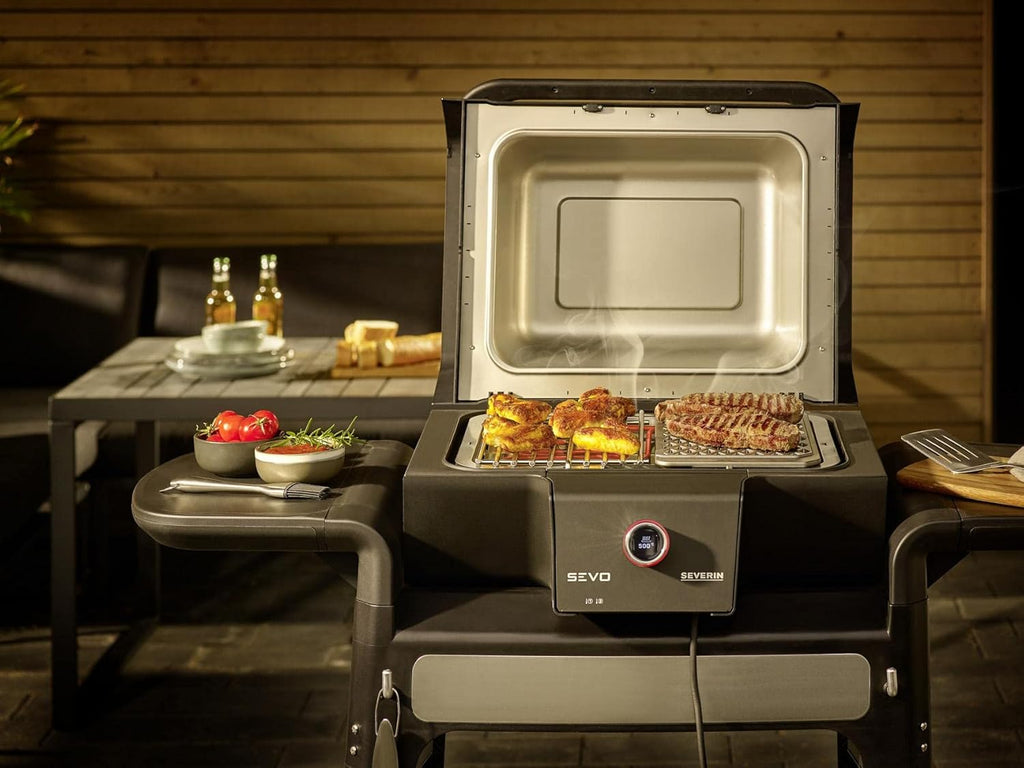 SEVERIN Grillabdeckung SEVO GTS für SEVERIN SEVO (SMART CONTROL) GTS, Grill Abdeckhaube aus wasserdichtem 600D Oxford-Gewebe, robuste Grillhaube gegen Witterung, schwarz, ZB 8128, 10.6