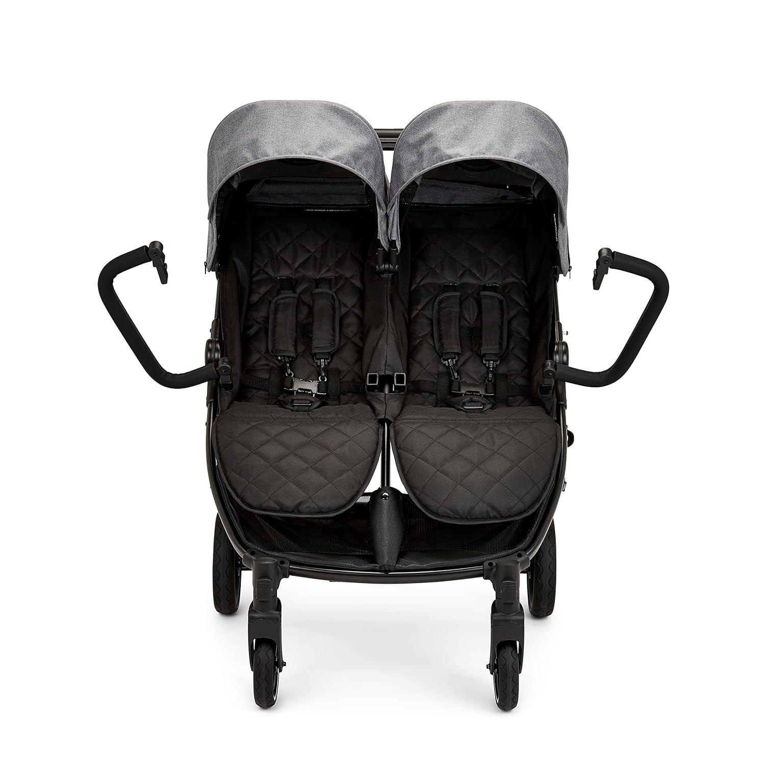 Venus Max Doppel kinderwagen - adatto dalla nascita fino a 15 kg (circa 3 anni), passeggino doppio compatto, leggero, pieghevole, inclusi parapioggia e coprigambe (Biscuit)