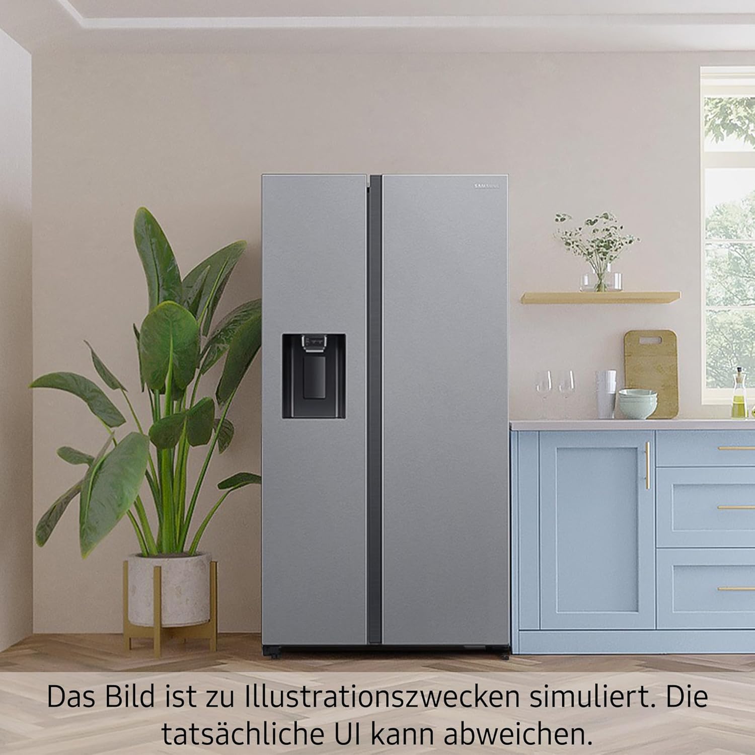 RS6GA8521B1/EG Frigorifero Side-by-Side, 178 cm, 634 l, 225 l di volume del congelatore, Tecnologia Space Max, Premium Black Steel