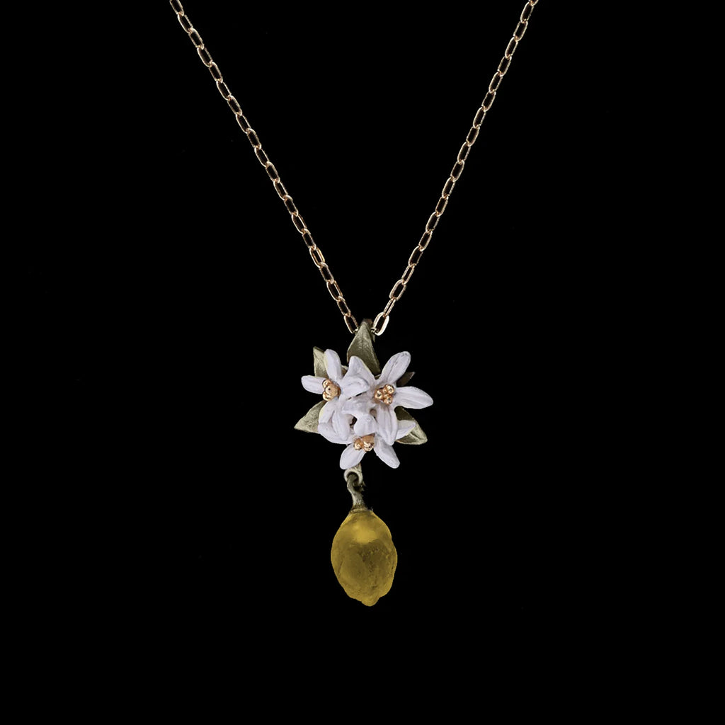 Zitrone Kette mit Anhnger - Blume