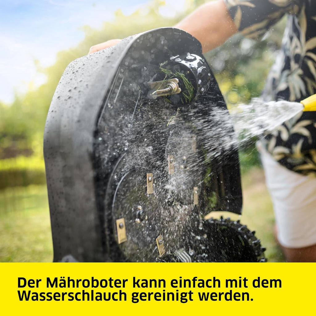 Kärcher Akku-Rasenmäher LMO 2-18, Grasfangbehältervolumen 30 l, 5 stufige Schnitthöhenverstellung 3.500 U/min, ohne Akku und Ladegerät, gelb