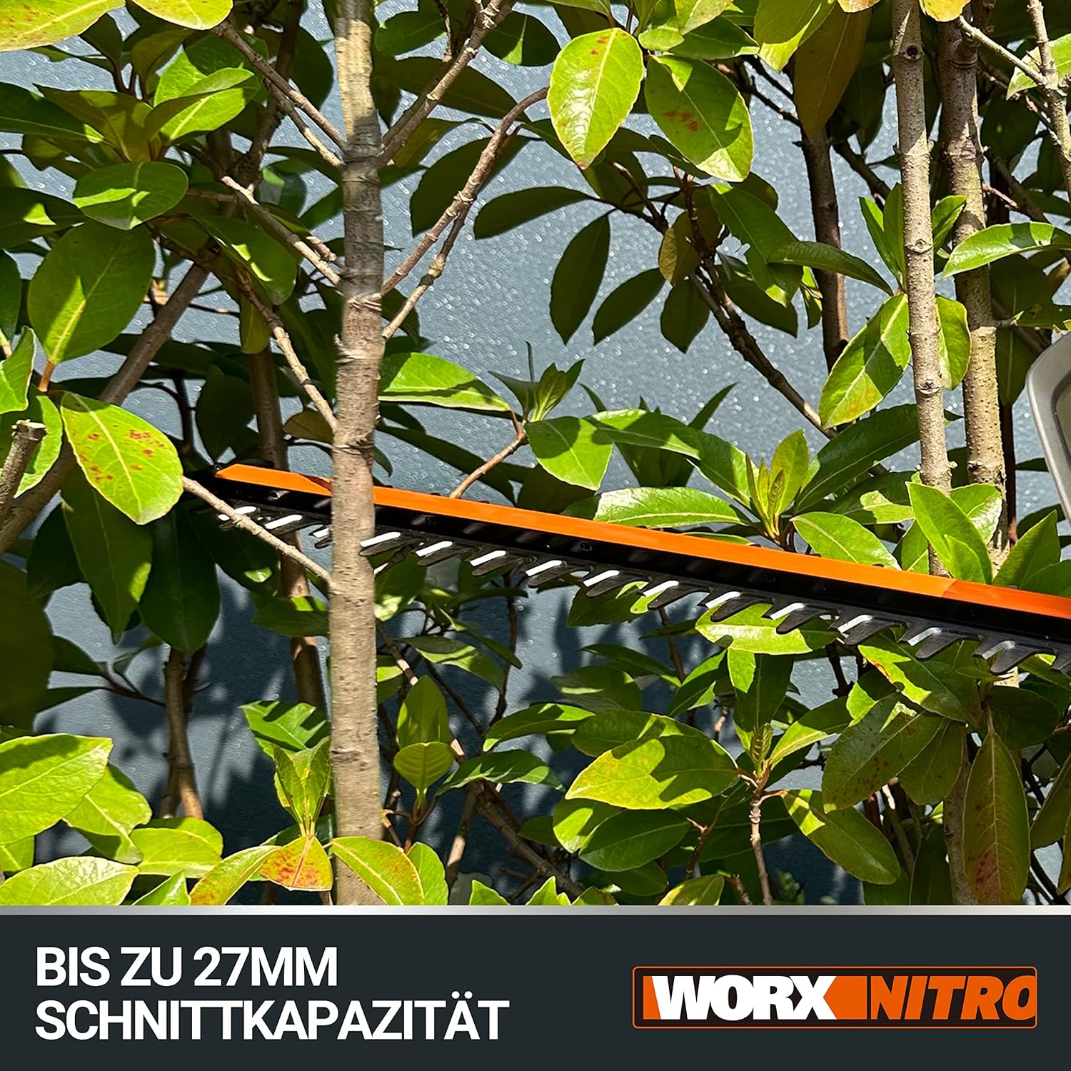 WORX WG263E.9 Nitro Tagliasiepi a batteria 20V, tagli uniformi con meno vibrazioni, potente motore brushless, lunghezza di taglio 54cm, passo dei denti 27mm, senza batteria e caricabatterie