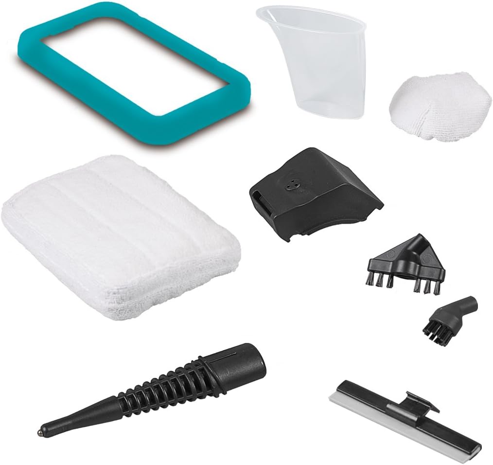 Polti PTEU0292 Vaporetto SV240 Scopa a vapore con pulitore a vapore integrato, uccide ed elimina il 99,9%* di virus, germi e batteri, Bianco/Verde