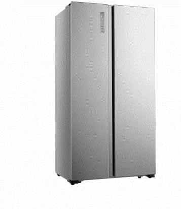 Hisense RS677N4BFD Frigorifero Americano Side by Side / Compressore Inverter / Porta Bottiglie / 2 FreshZone / Vano Verdure / Capacità Frigo 334 L / Capacità Congelatore 185 L / 41 dB / 247 kWh all'anno, Nero