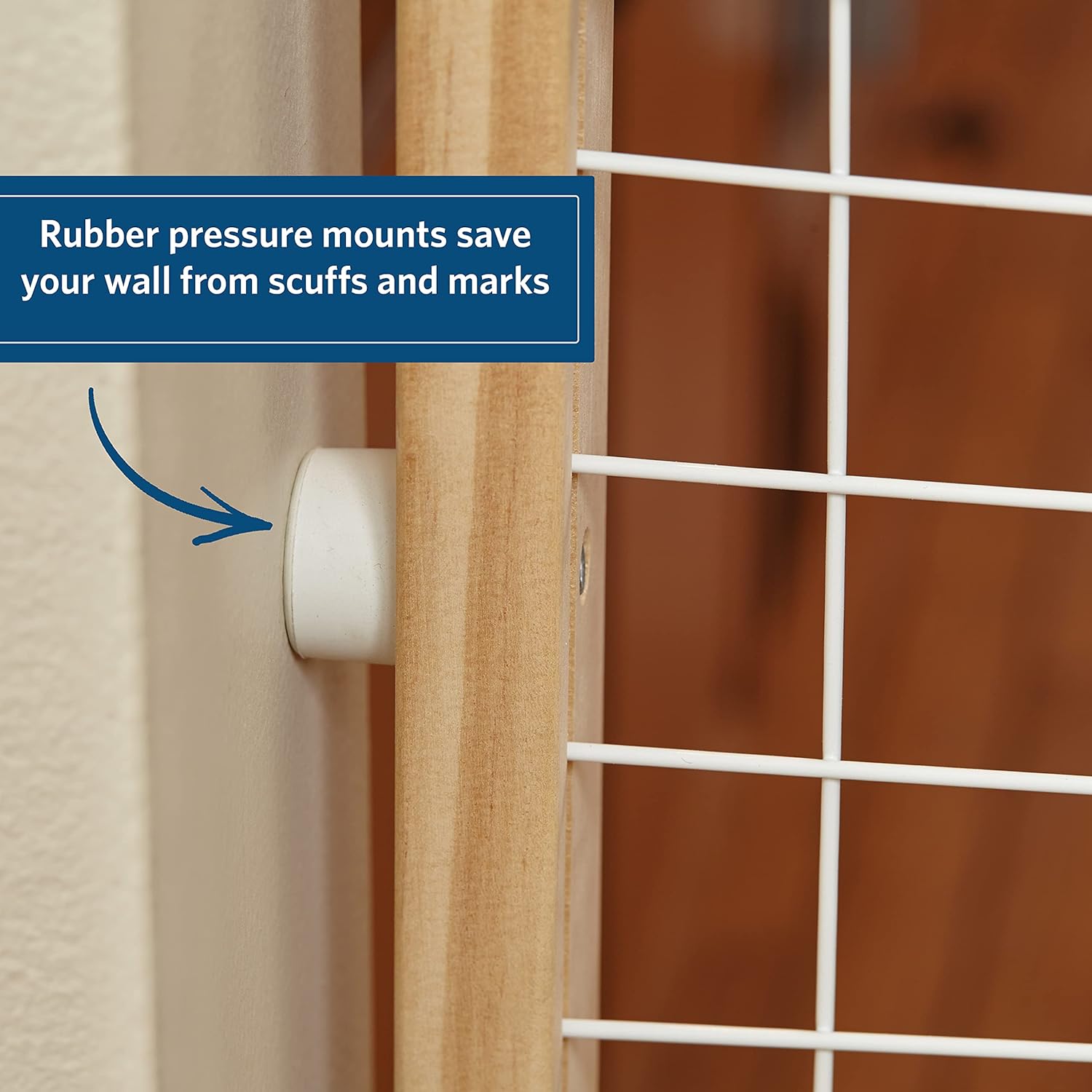 MidWest Homes for Pets Barriera/Cancelletto di Sicurezza per Animali Domestici, Modello 2944WWM-2, Altezza 112 cm, Estensibile da 74 a 127 cm di Larghezza, Grande, in Legno