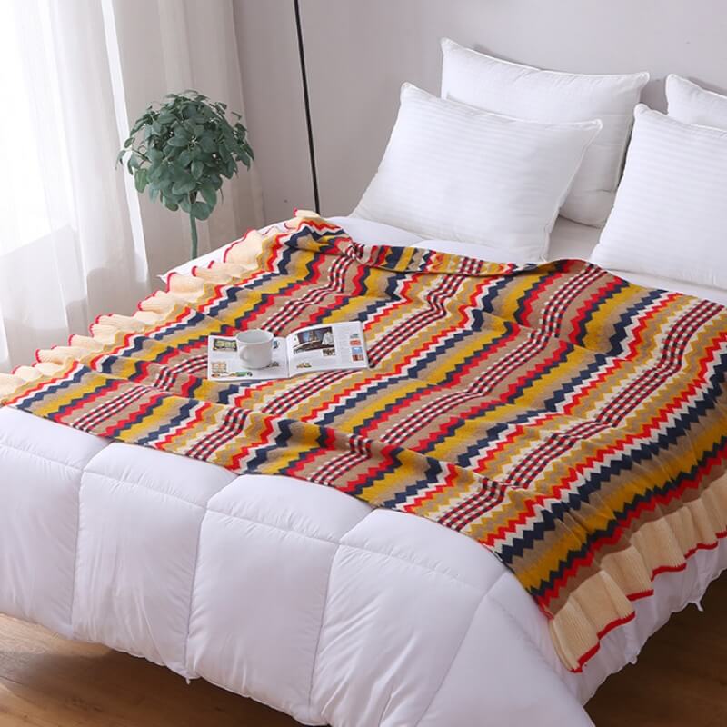 Skandinavische Strickdecke - Vielseitiger berwurf für jedes Zuhause