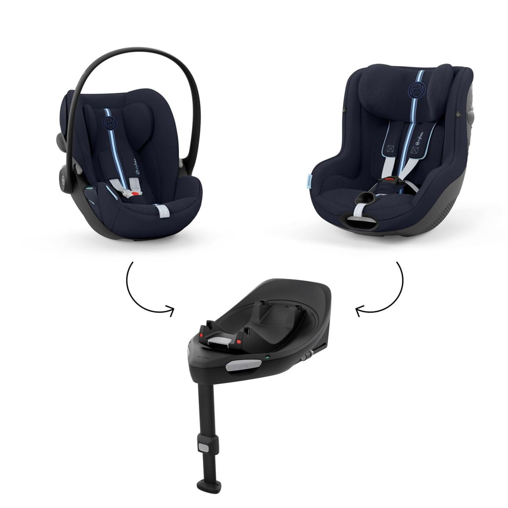 CYBEX Gold Seggiolino auto Cloud G i-Size Comfort, con riduttore per neonato, dalla nascita a circa 24 mesi, per bambini da 40 cm a 87 cm, max. 13 kg, Moon Black