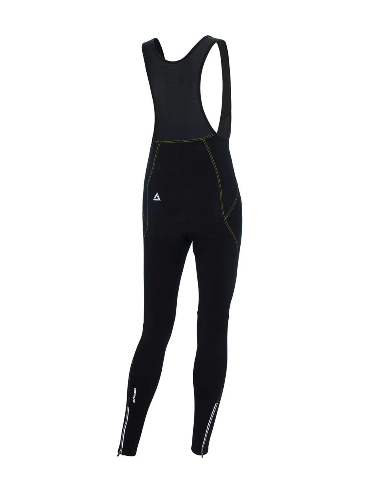 Herren Thermo Fahrradhose Lang Trgerhose Comfort Line Schwarz Neon