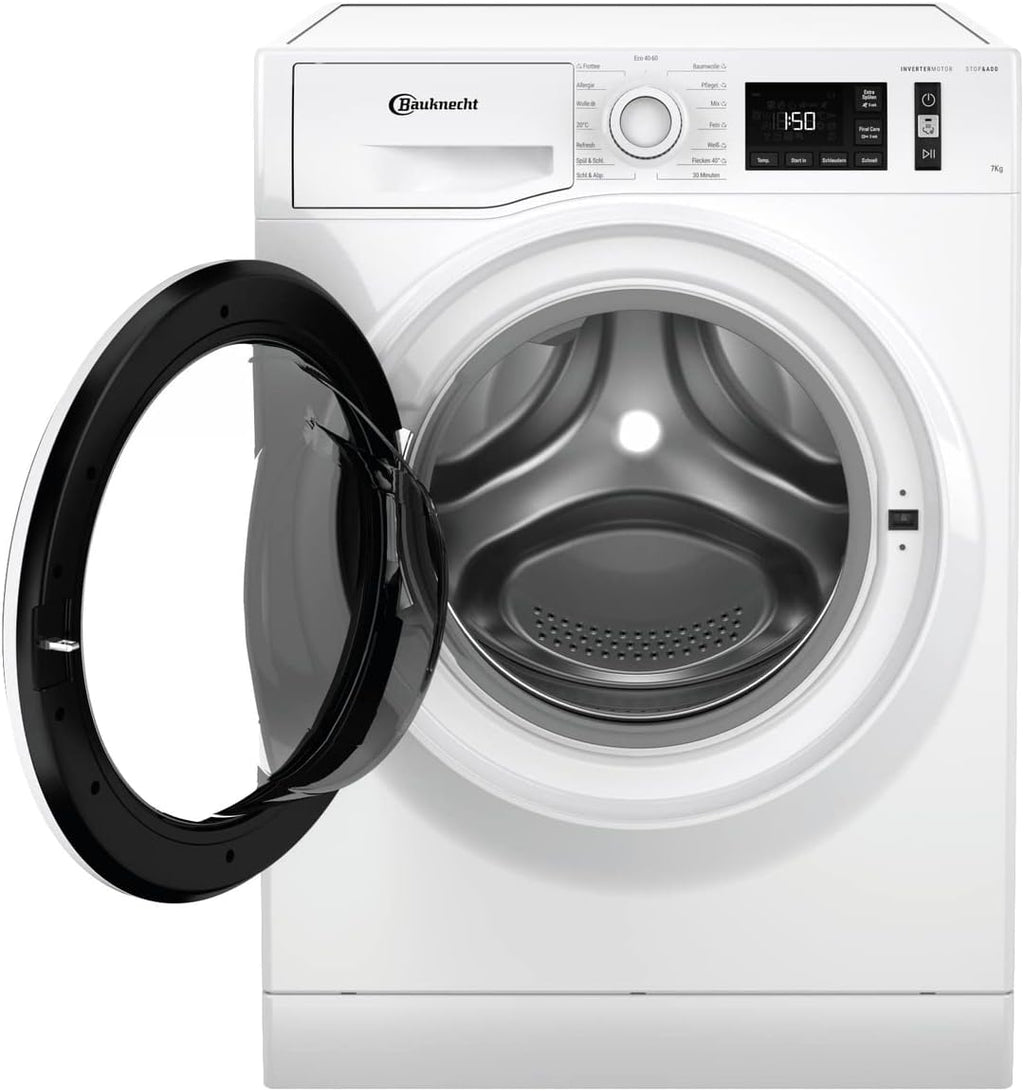 Bauknecht W Active 8A Lavatrice a carica frontale/ 8kg/ potente rimozione delle macchie/ programmi a vapore/ opzione Steam Hygiene/ classe di efficienza energetica A/ funzione Stop&Add/ motore ProSilent [Classe energetica A]