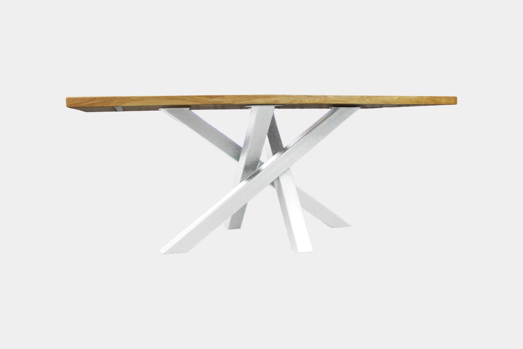 Serie TARA | Massivholztisch - Eiche - Schweizer Kante -  inkl. Tischbein Spider - versch. Gren und Farben | Lnge: 160 - 300 cm | Breite: 90 -100 cm