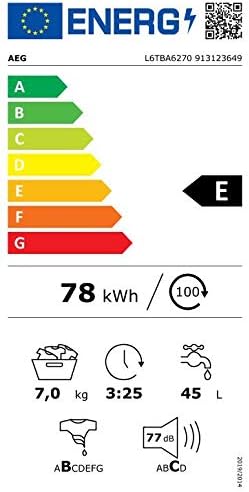 AEG LTR7A71370 Lavatrice Carica dall'alto / Serie 7000 con ProSteam / ProSteam - Funzione Refresh / 7,0 kg / Silenziosa / Controllo automatico del carico / Funzione Aggiungi indumento / Stop Acqua / 1300 giri/min