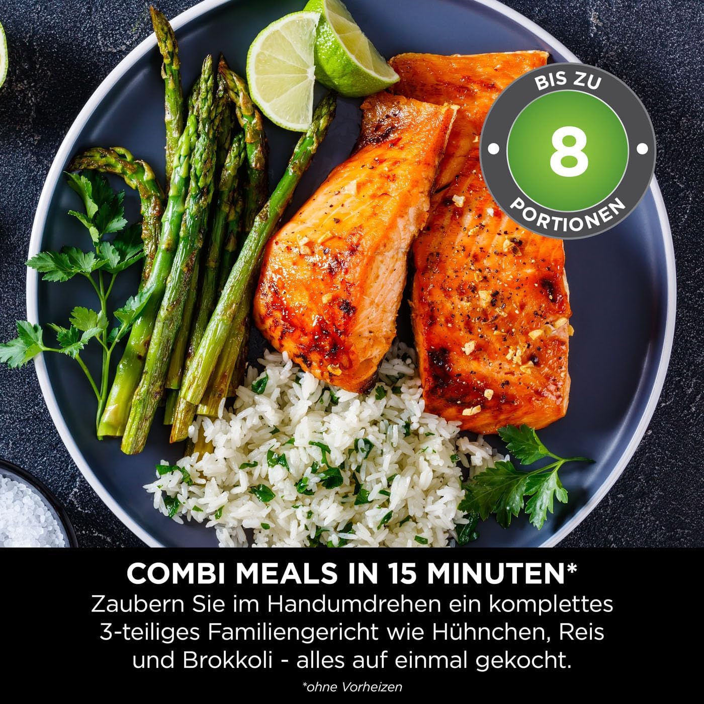 Ninja Combi 12-in-1 Multicooker, Forno e Friggitrice ad aria, 12 funzioni di cottura, Preparazione con Air Fryer e Grill in 15 min*, con teglia, padella, griglia, ricettario, Grigio, SFP700EU.