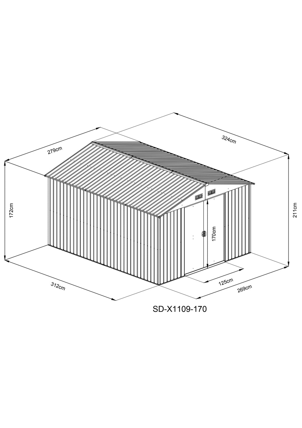 Metalcraft Gertehaus, 9,1 m, antracite