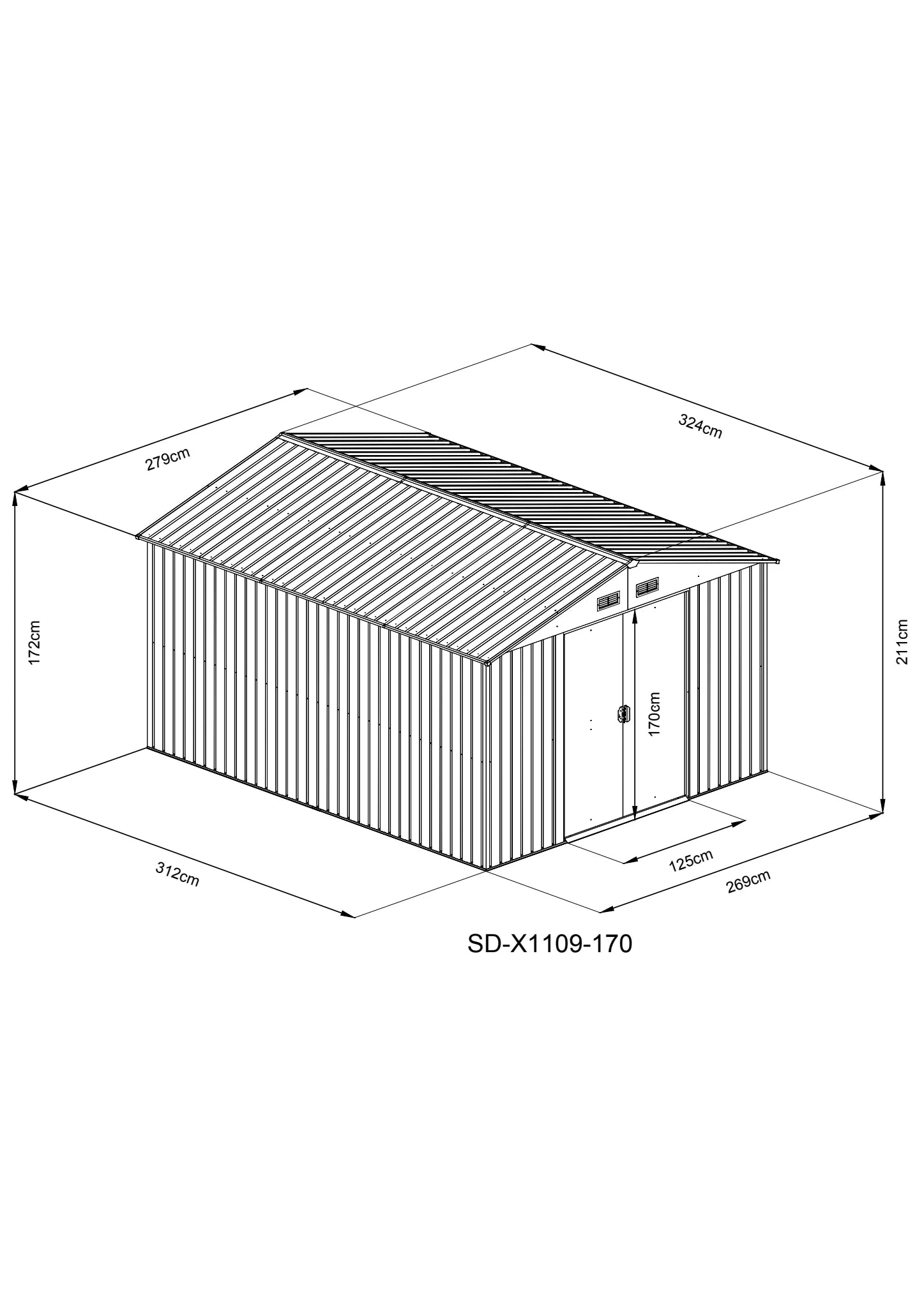 Metalcraft Gertehaus, 9,1 m, antracite