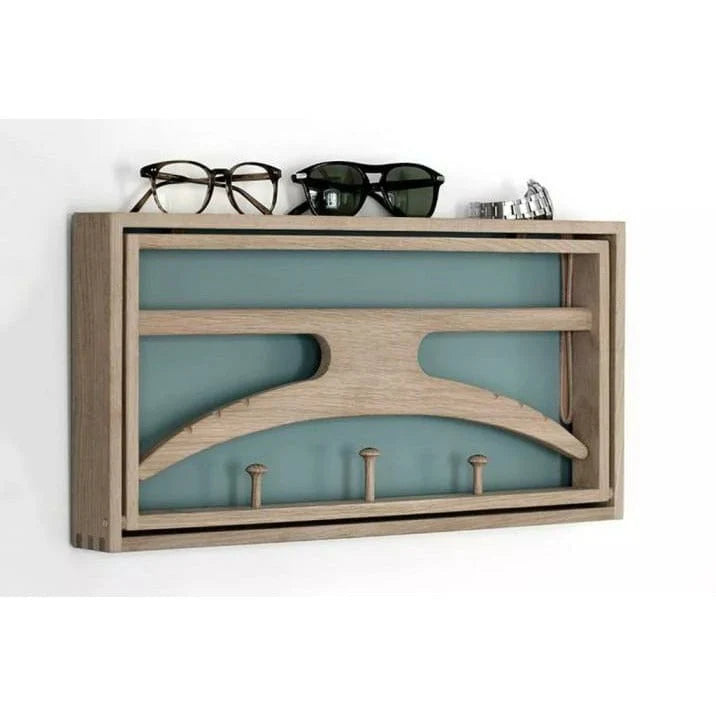 Klassik Studio Der Kleiderbügel Eiche gelt, Grau/Blau