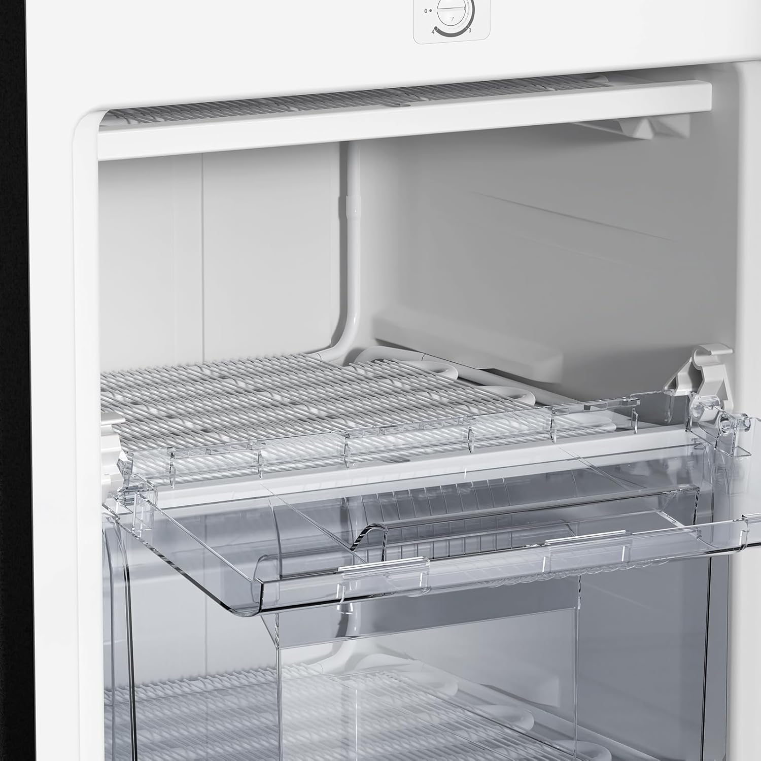 CHiQ FSD166NE4E Congelatore 166 L, Tecnologia No Frost, Porta Reversibile, Acciaio Inox Nero, Altezza 144 cm