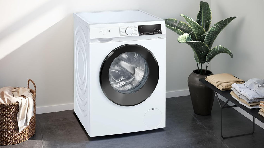 Siemens WG54G106EM iQ500, Waschmaschine 10kg, 1400 U/min, Antiflecken-System, varioSpeed für schneller saubere Wsche, Nachlegefunktion, wscheschonend, LED-Display, aquaStop, Amazon Exclusive Edition