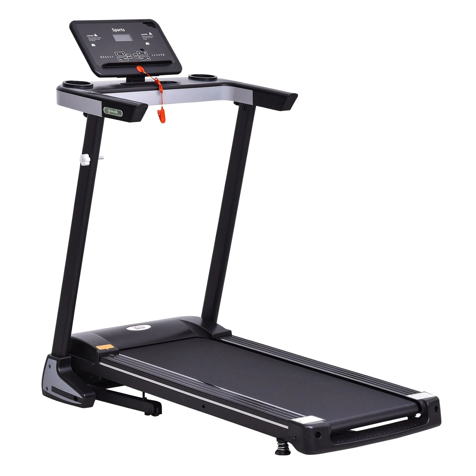 HOMCOM Tapis roulant elettrico pieghevole, display LCD, 12 programmi