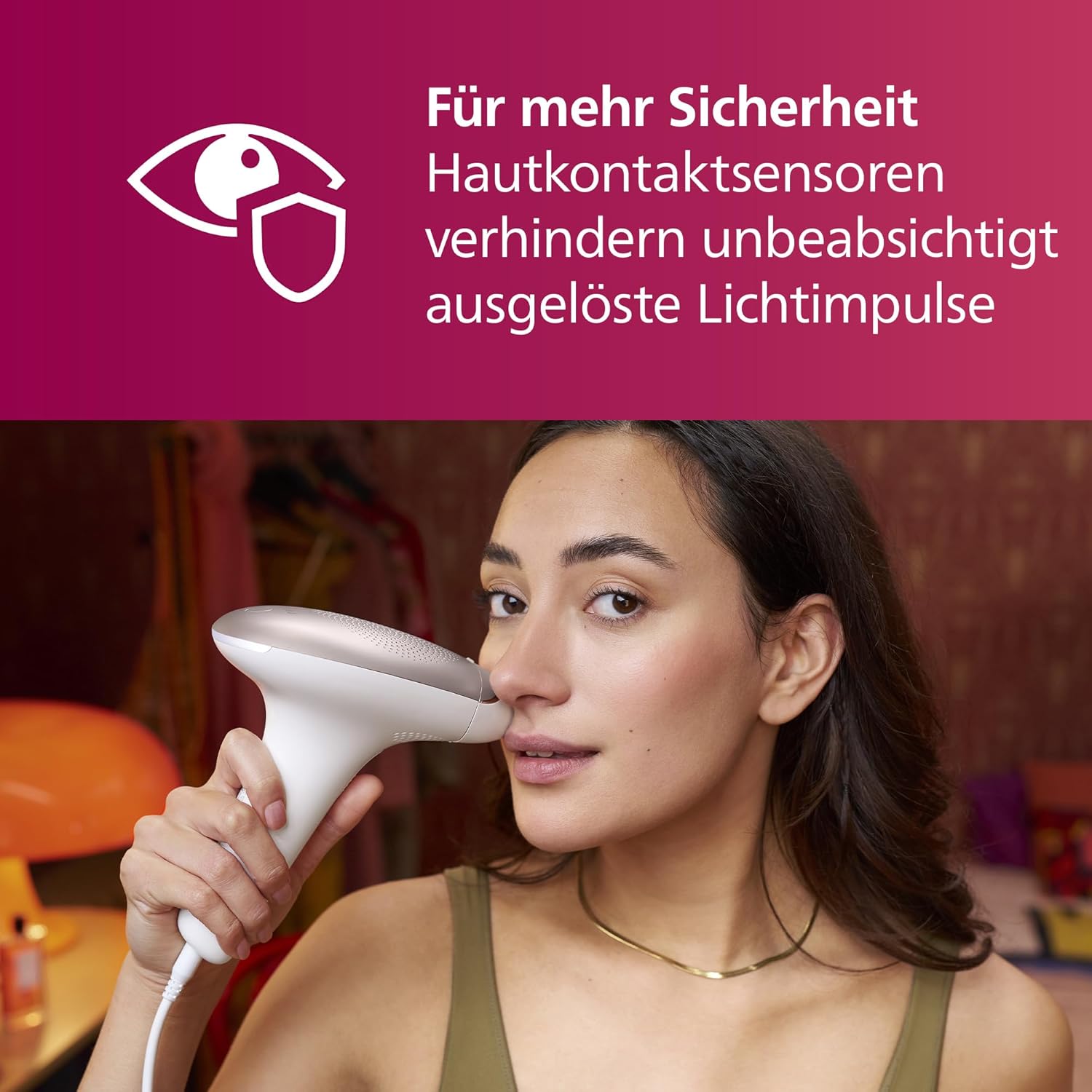 Philips Lumea IPL Epilatore Serie 7000 – Epilatore con rifinitore di precisione Satin Compact, 3 accessori per corpo, viso e zona bikini (modello BRI923/00)