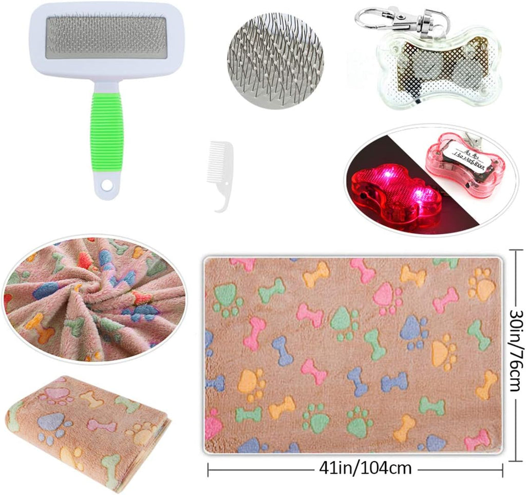 AONESY Welpen Wesentlich Set 24 Stück Hundebedarf Hund Anfnger Sets Einschlielich Hundespielzeug-Set/Hundedecken/Puppy Training Supplies/Hundepflege-Tool/Fütterung & Bewsserung Supplies