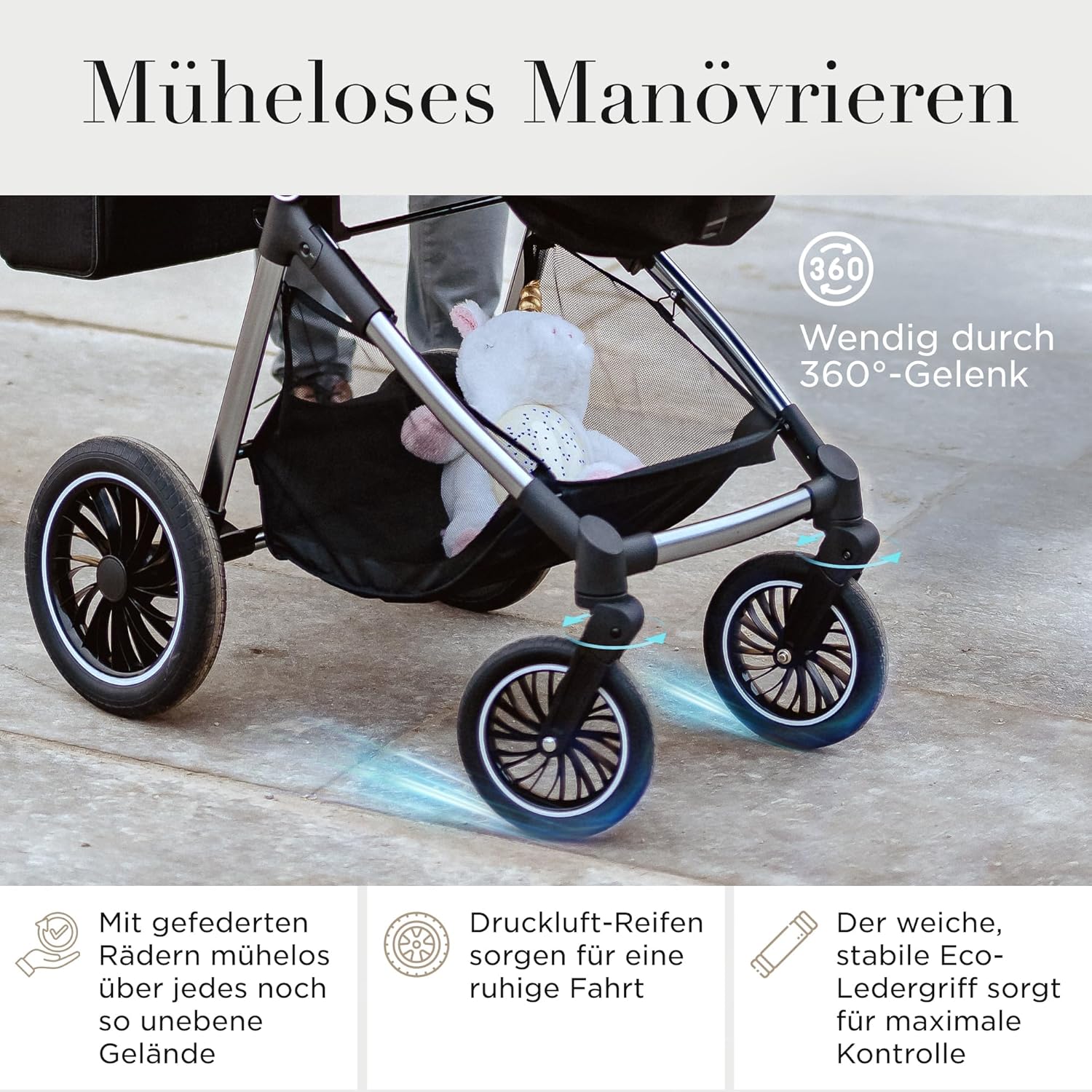 Kinderwagen [3 in 1] - Babyschale, klassischer Babywagen & Autositz in einem Set | Buggys, Kinder Wagen, Baby Stroller | Höchste Sicherheit Inkl. Isofix & 5-Punkt-Sicherheitsgurt | AMOR BABY Primus