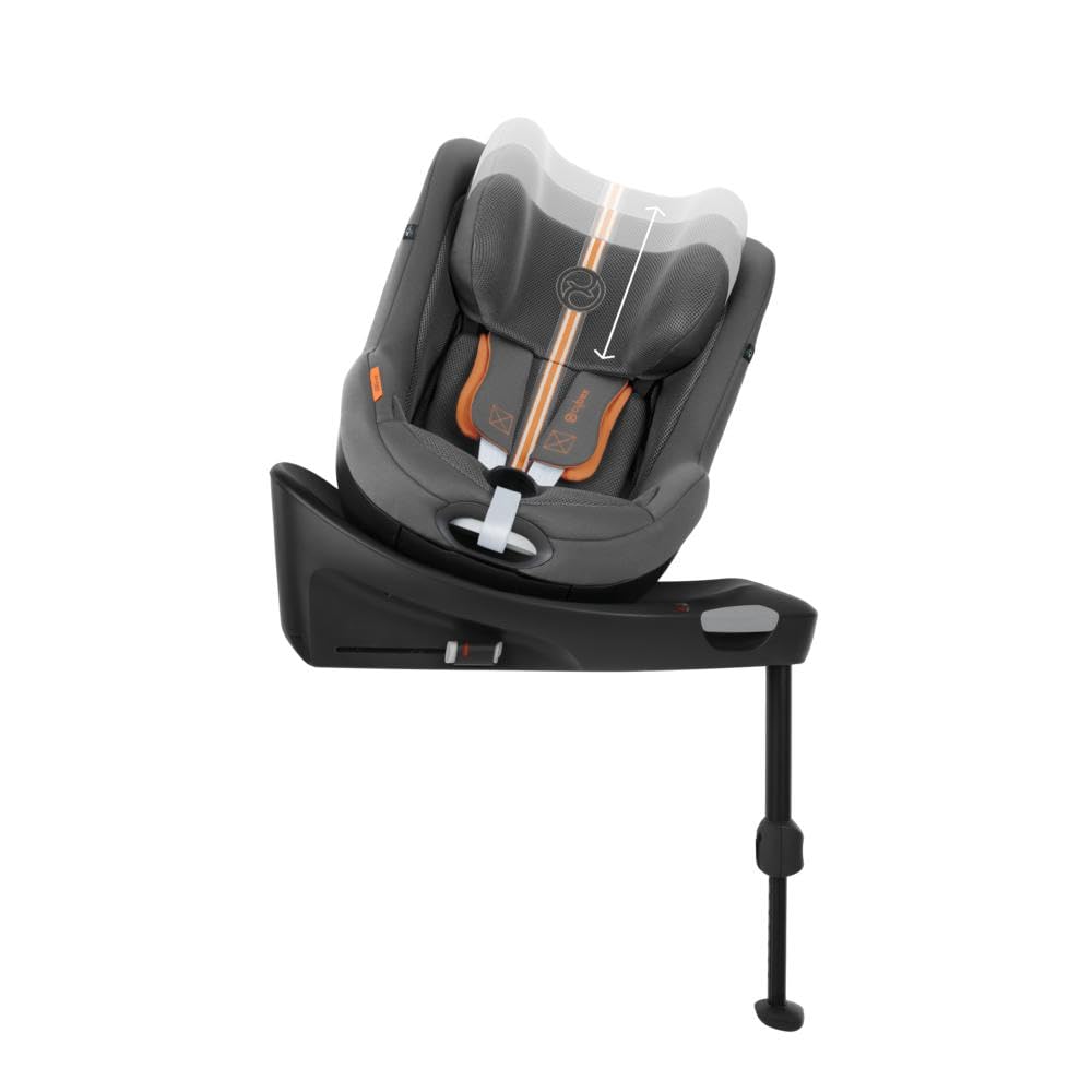 Seggiolino auto CYBEX Gold Sirona Gi i-Size Plus con base, Da 3 mesi a 4 anni circa (Dalla nascita con inserto per neonati), Max. 20 kg, 61-105 cm (Da 40 cm con inserto per neonati), Stormy Blue