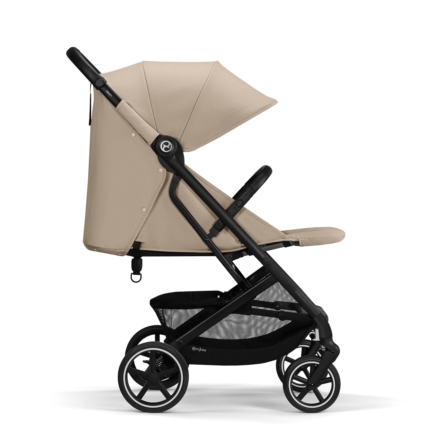 Cybex Gold Passeggino Beezy con imbracatura One-Pull, Dalla nascita fino a circa 4 anni (max. 22 kg), Compatto ed ergonomico, Almond Beige (Beige con telaio nero)