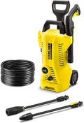 Idropulitrice Kärcher K Mini, leggera e compatta, pressione: max. 110 bar, portata: 360 l/h, superficie: 20 m²/h, peso: 3,93 kg, pistola ad alta pressione, ugello rotante mangia-sporco, lancia, filtro dell'acqua, nero, giallo