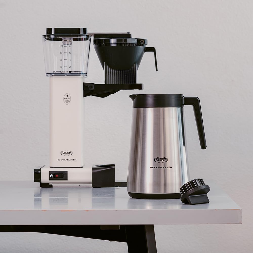 Moccamaster KBGT, Macchina da caffè con filtro e brocca termica, Macchina da caffè con filtro, Bianco sporco, 1.25L