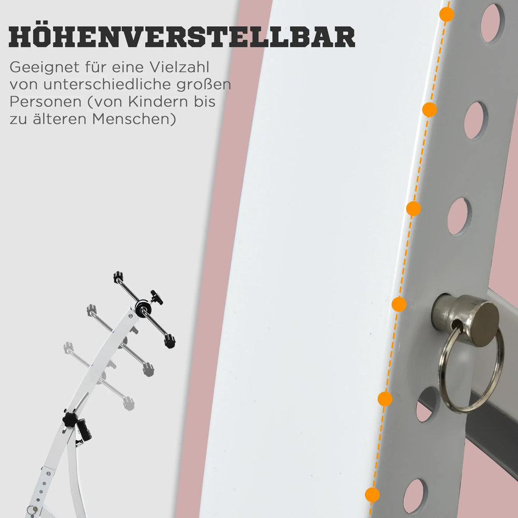 HOMCOM Bewegungstrainer Heimtrainer für Senioren LCD-Display Weiß