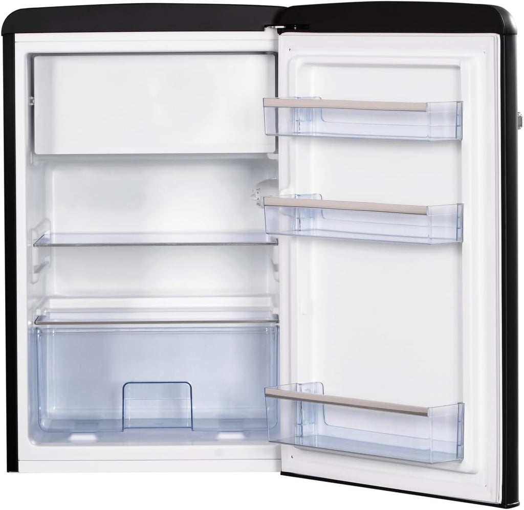 Amica KGC 15632 T Frigorifero con congelatore Retro / Ice Blue (Turchese) / 144 cm (A) x 55 cm (L) x 62 cm (P) / Design retrò / Frigorifero con congelatore