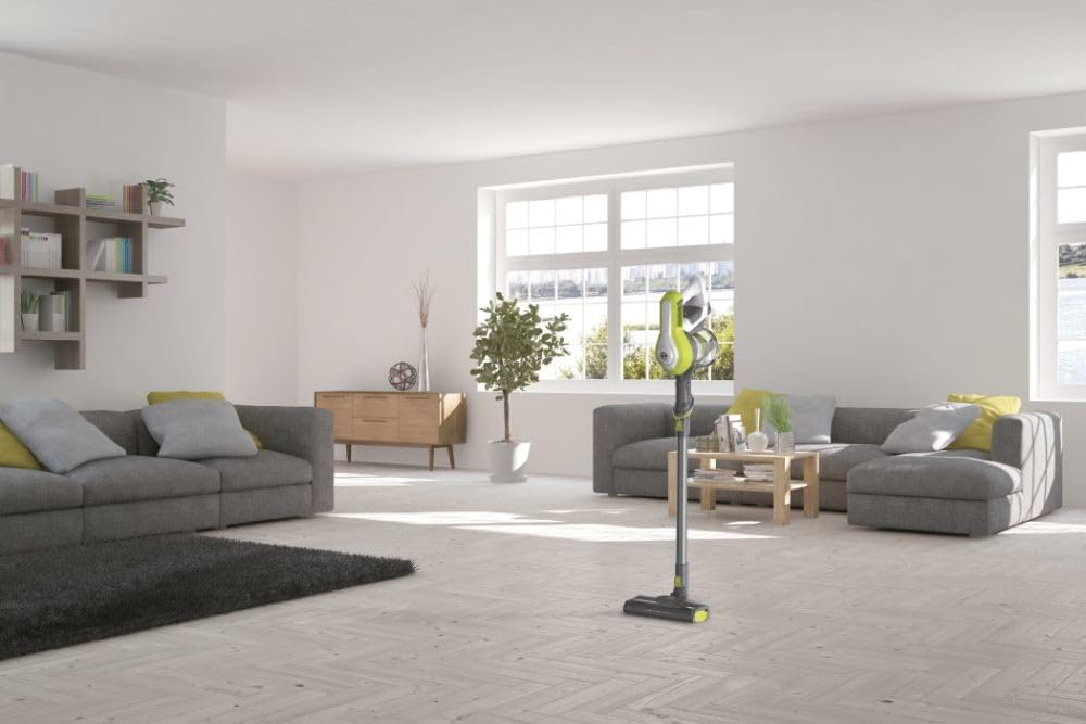 Hoover Akku-Staubsauger ohne Beutel + Tierdüse I bis zu 120 m mit 1 Akkuladung I Staubsauger kabellos mit LED, XL Staubbehlter & Parkfunktion I Akkusauger mit Fugendüse & Staubbürste [HF110P]