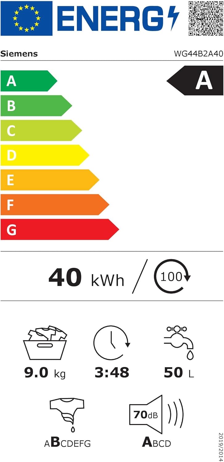 Siemens WG54G106EM iQ500, Waschmaschine 10kg, 1400 U/min, Antiflecken-System, varioSpeed für schneller saubere Wsche, Nachlegefunktion, wscheschonend, LED-Display, aquaStop, Amazon Exclusive Edition