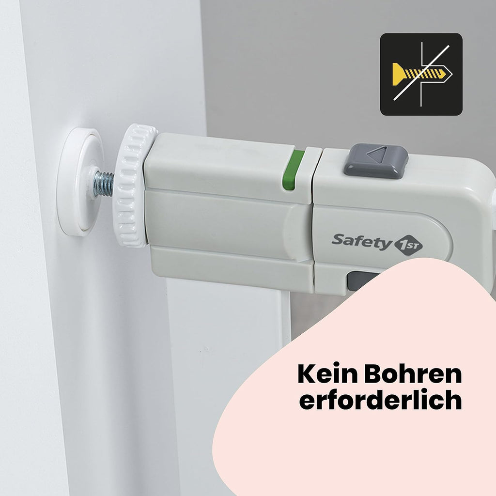 Safety 1st Easy Close Extra Tall, extra hohes (91 cm) Sicherheitsgitter aus Metall, druckfest, ideal für Kinder und Haustiere, mit einer Breite, die sich von 73 auf 80 cm ausdehnen lsst, wei