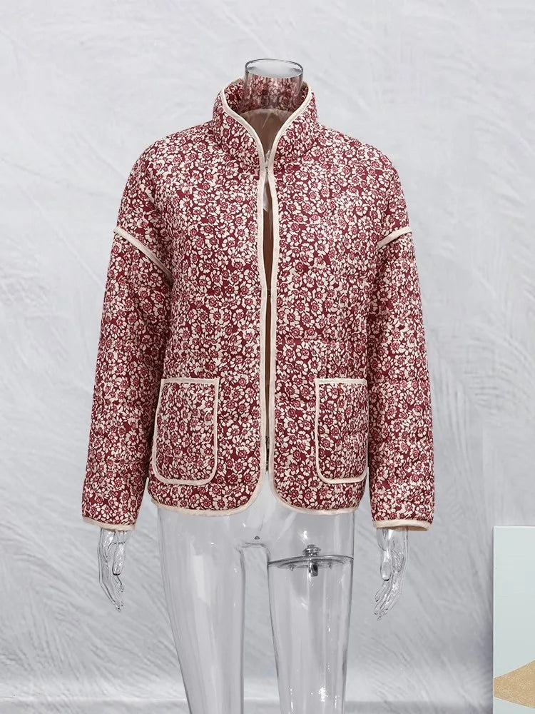 Giacca vintage con stampa floreale