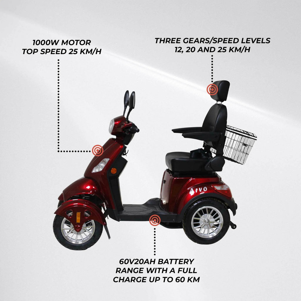 Arvo Scooter P400 Rosso