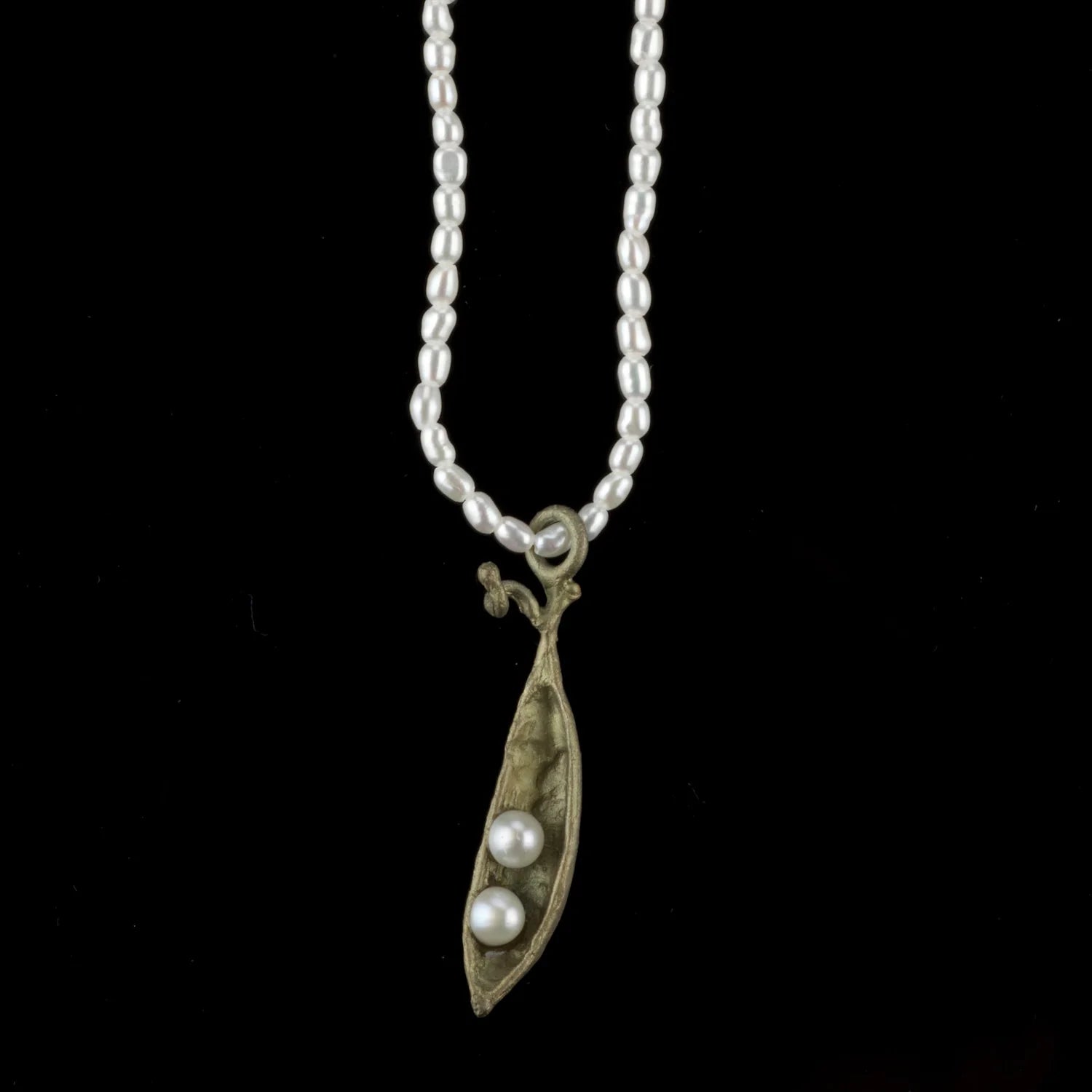 Piccolo Baccello di Pisello - Collana di Perle con Pendente