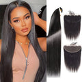 LavishBeauty Straight Brazilian Virgin Hair Bundles mit 13x4 Lace Frontal
