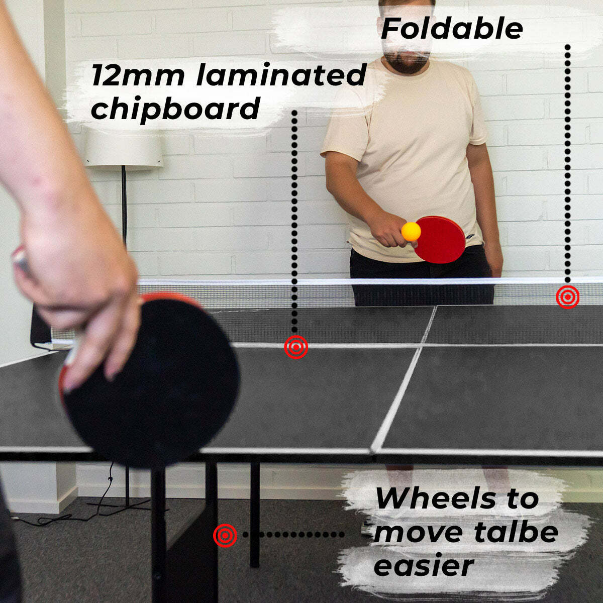 Tavolo da ping pong ProSport Official Black Edition - Pieghevole