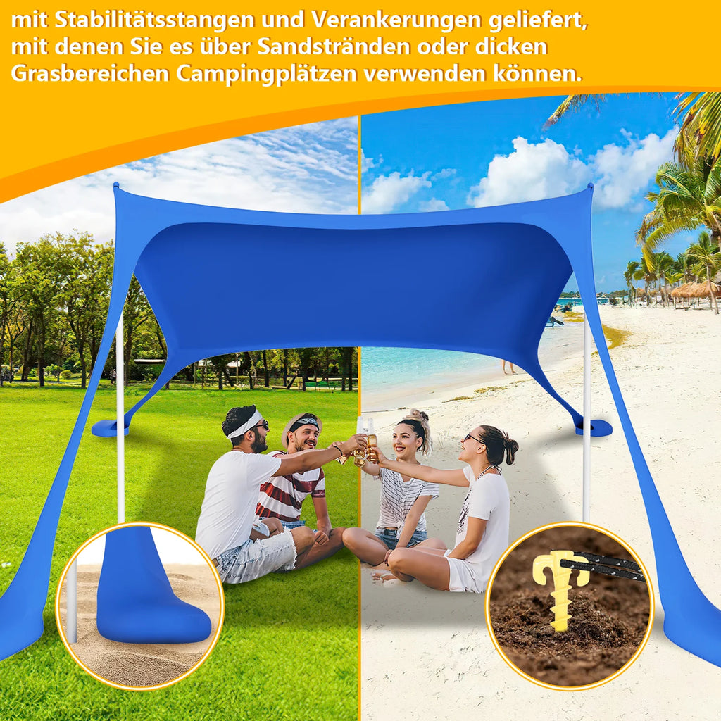 Sonnewelt Parasole da spiaggia 3×3m UPF50