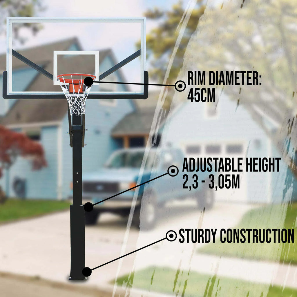 Prosport Basketballkorb In-Ground 2.3-3.05m