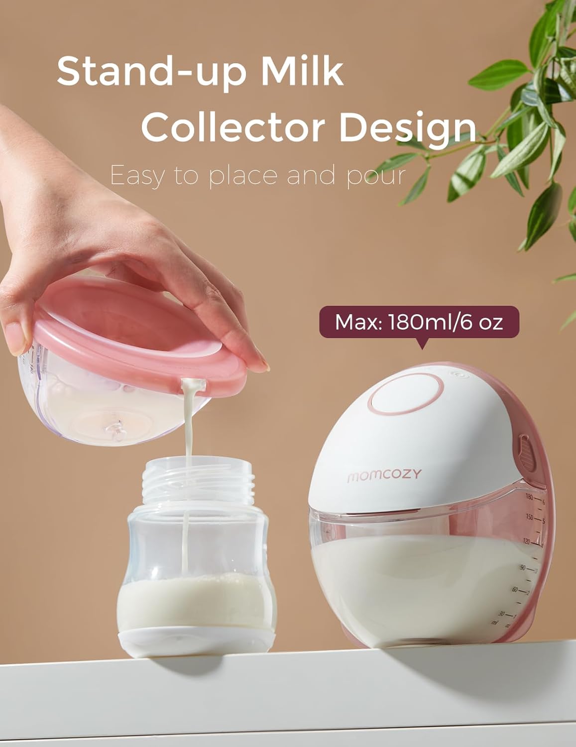 Momcozy Milchpumpe Mobile Style| M6, Tragbare Stillpumpe, Idealer Rhythmus für mehr Milch, DoubleFit-Flansch, mehr Passform und Diskretion mit 3 Modi und 9 Stufen - 24 mm (2, Grau)