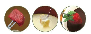 Swissmar F66705 Sierra Set Fondue 11 Pezzi, Ghisa/Acciaio Inossidabile, Rosso Ciliegia, 1.6L, Set Fondue per Carne, Formaggio e Cioccolato, per 4 Persone, Confezione Regalo