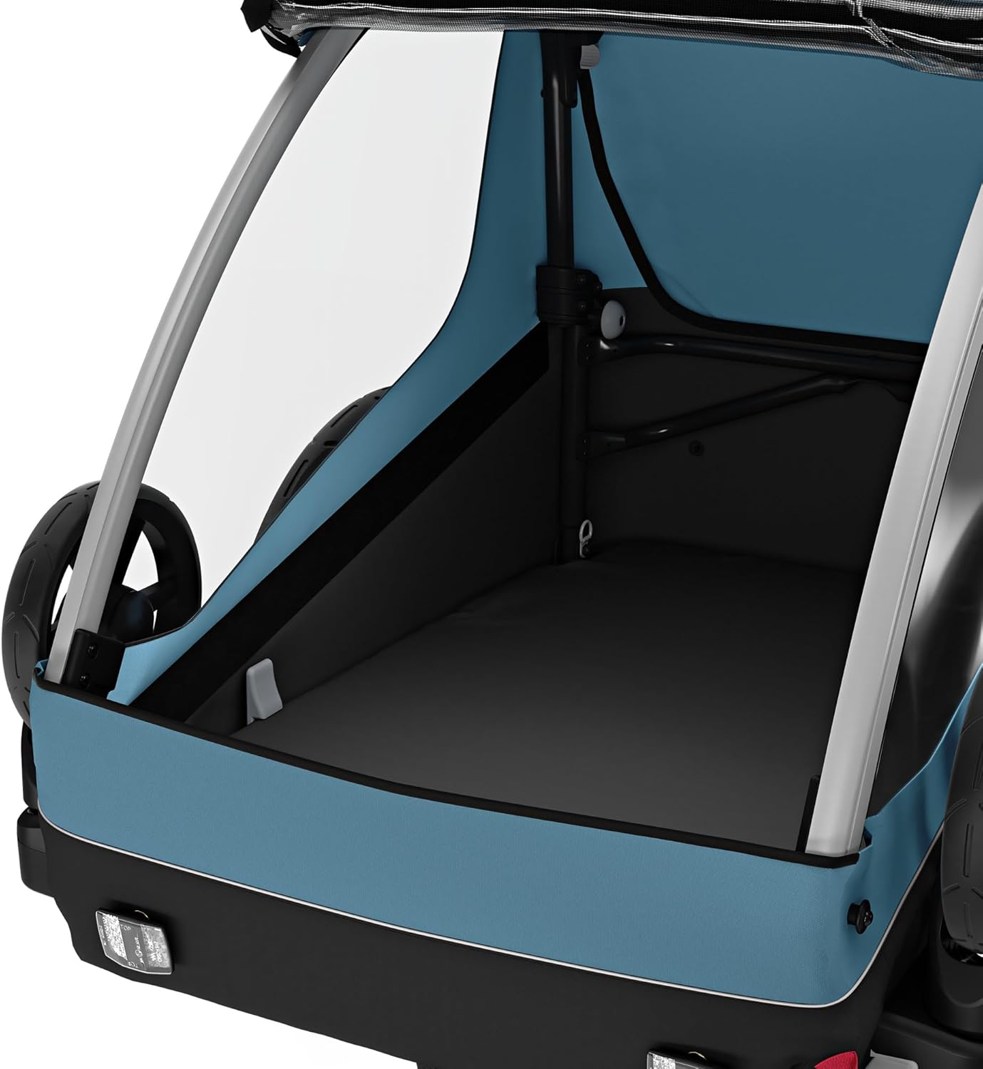 Rimorchio per bicicletta Thule Courier Dog, Rimorchio per bicicletta per 2 bambini blu egeo taglia unica